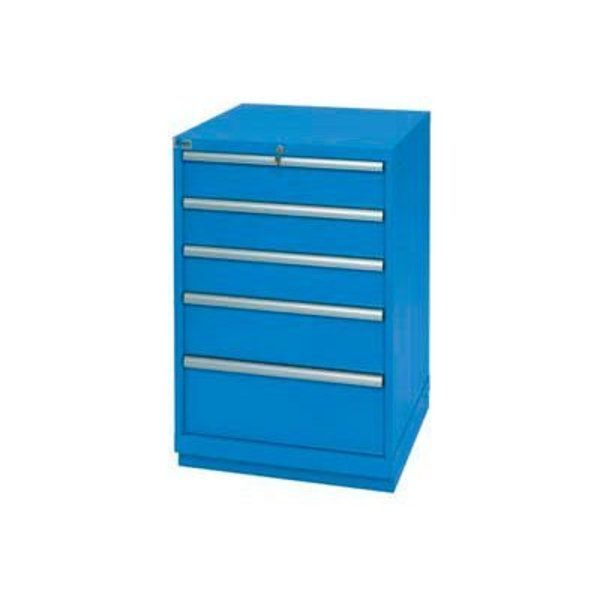 Lista International ListaÂ 5 Drawer Standard Width Cabinet - Bright Blue, No Lock XSSC0900-0501BBNL